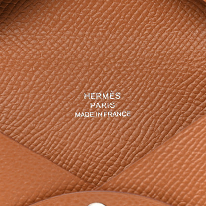 Hermes Epsom Calvi Card Case Gold 6 of 7