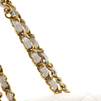 Chanel Caviar Quilted Medium Double Flap White 13 of 21