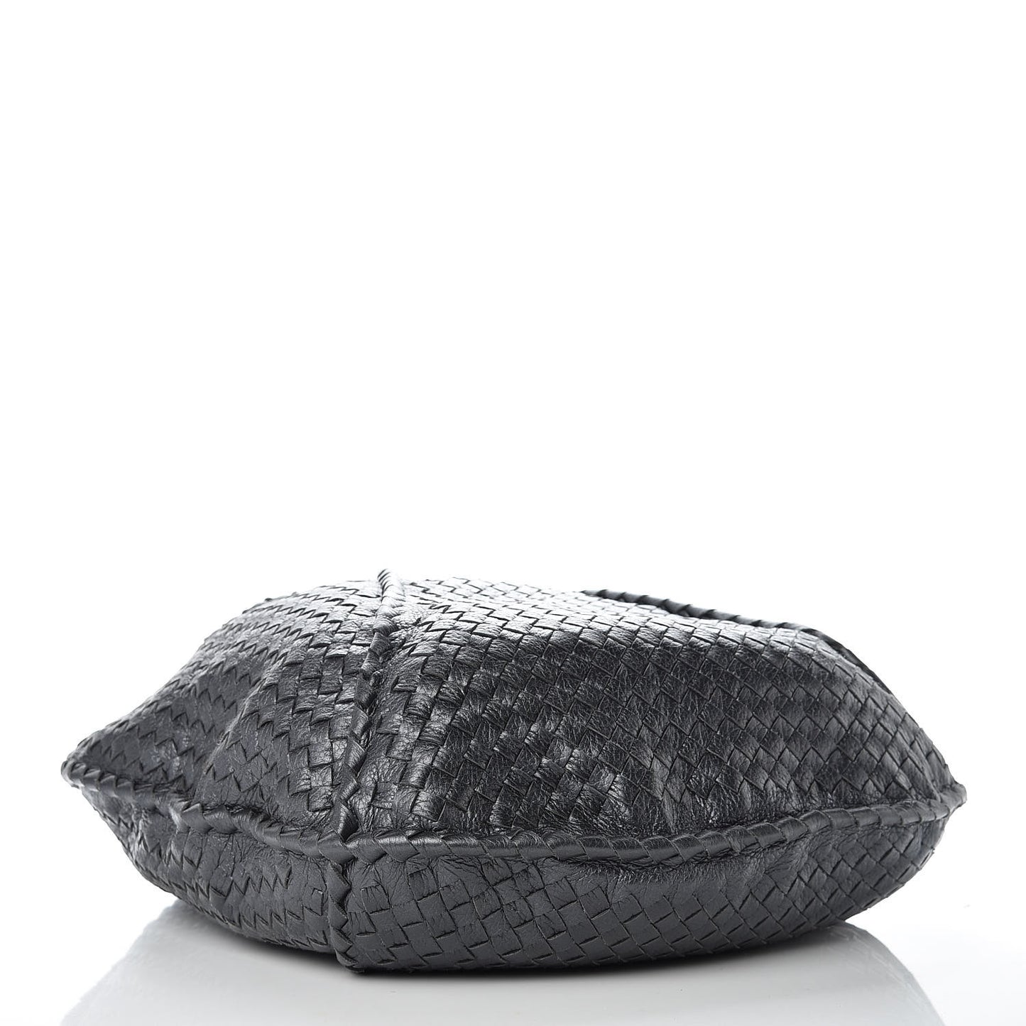 Cervo Intrecciato Large Simple Hobo Gunmetal