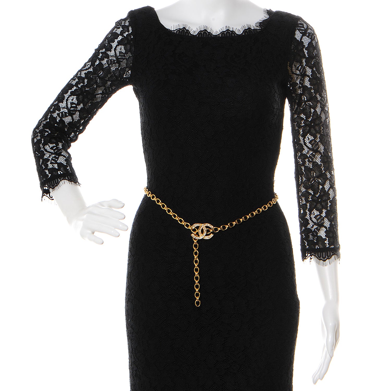 Chanel Crystal CC Chain Logo Belt Gold 2 of 5