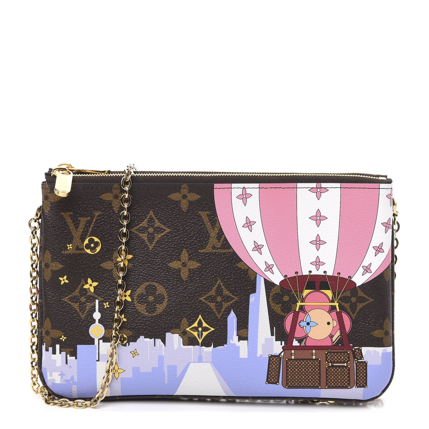 Monogram 2019 Christmas Animation Double Zip Pochette