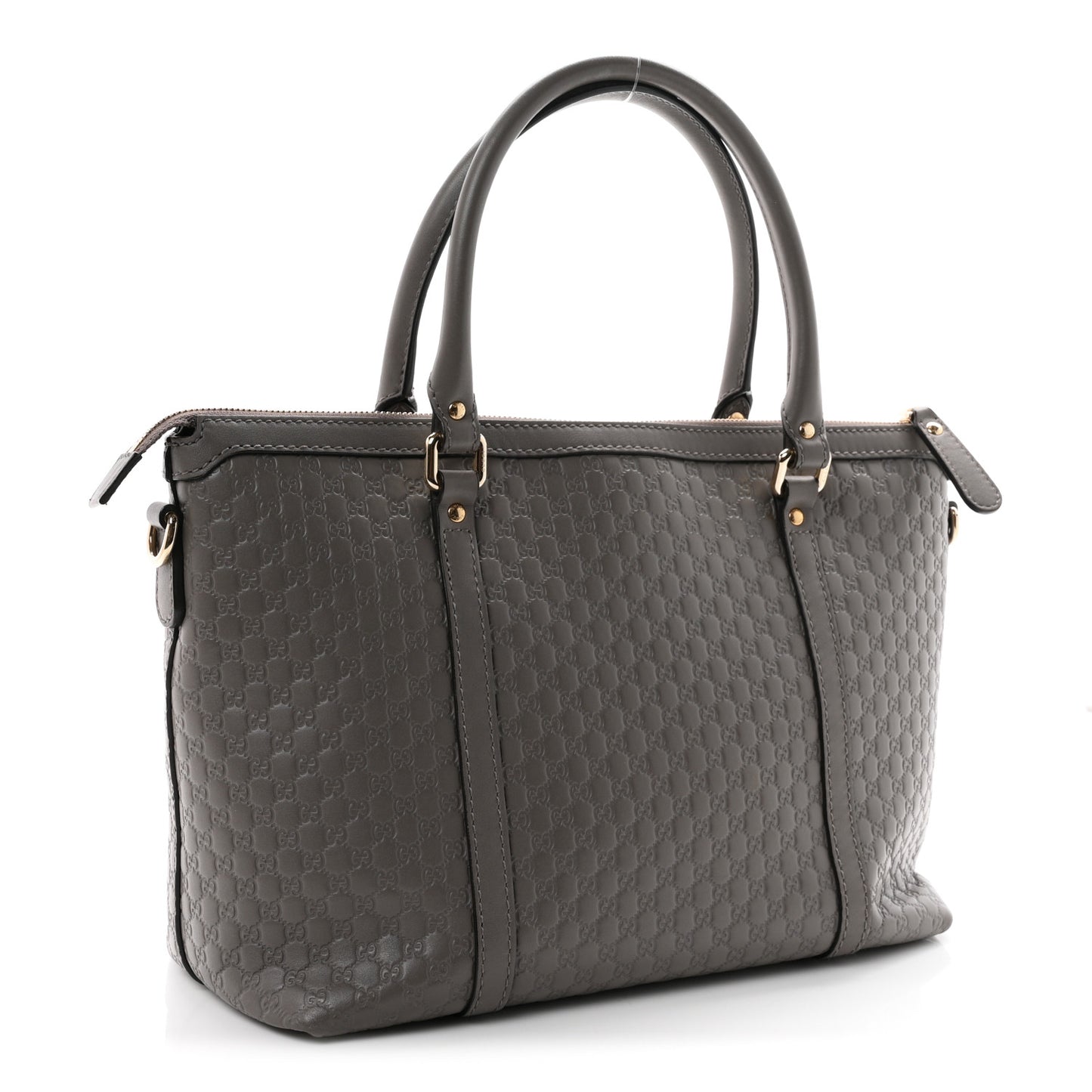 Soft Microguccissima Small Zippered Satchel Loess