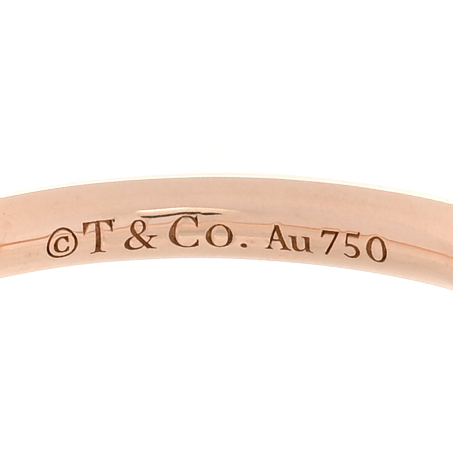 Tiffany 18K Rose Gold T Wire Ring 53 6.5 4 of 4