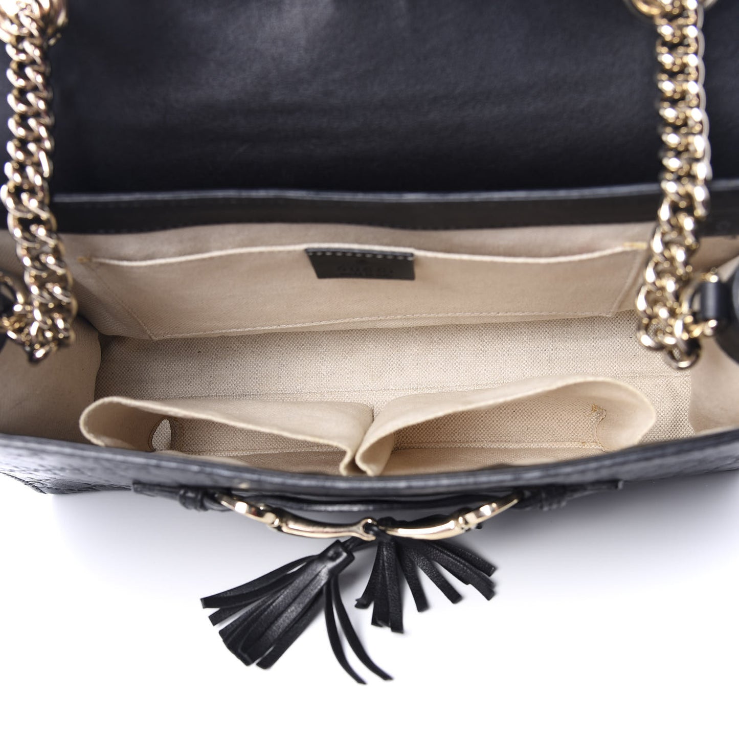 Guccissima Medium Emily Chain Shoulder Bag Black