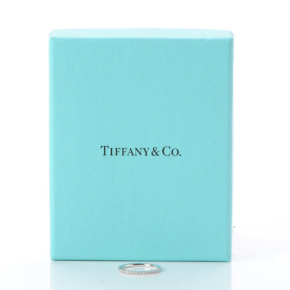 Tiffany 18K White Gold Diamond Metro Ring 48 4.5 7 of 7
