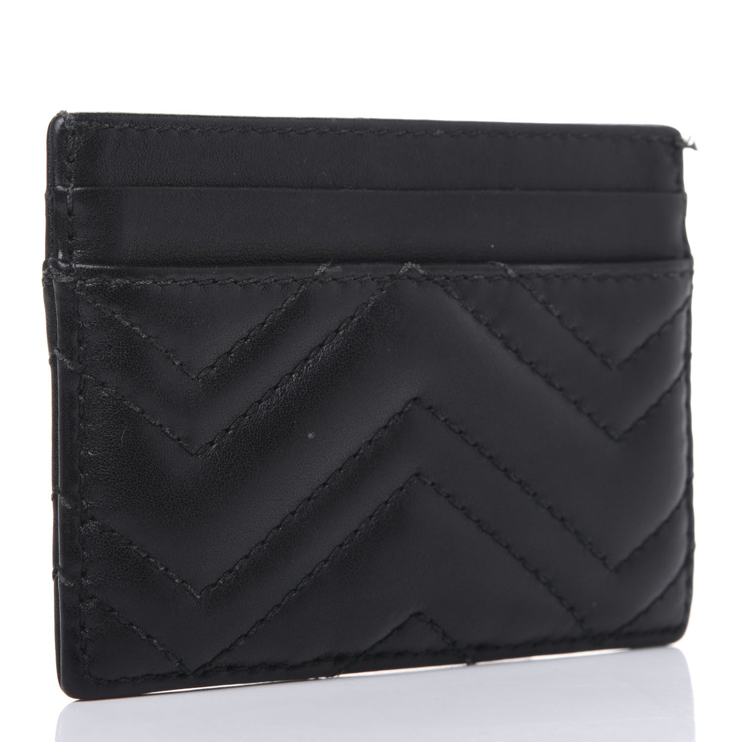 Gucci Calfskin Matelasse GG Marmont Card Holder Black 3 of 10