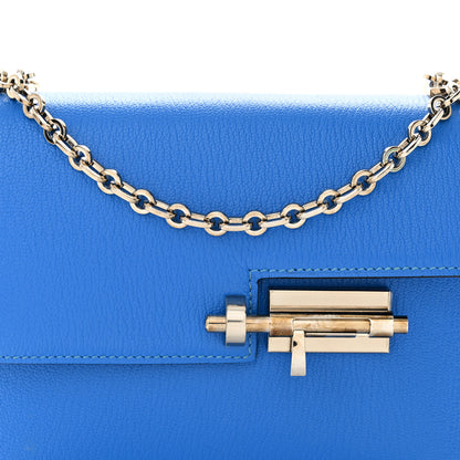 Hermes Chevre Mysore Mini Verrou Chaine Bag Bleu Zanzibar 8 of 11