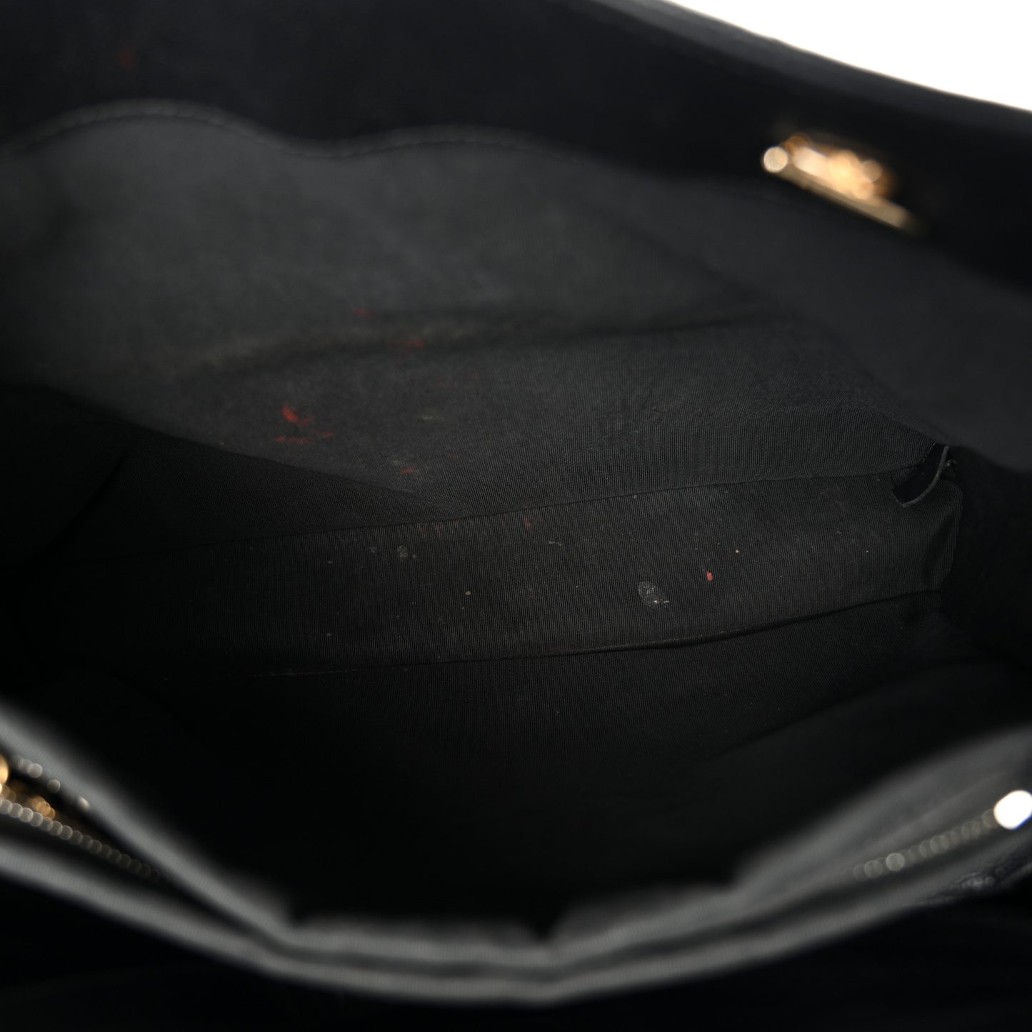 Caviar Quilted Large Flap Shopping Tote Black
