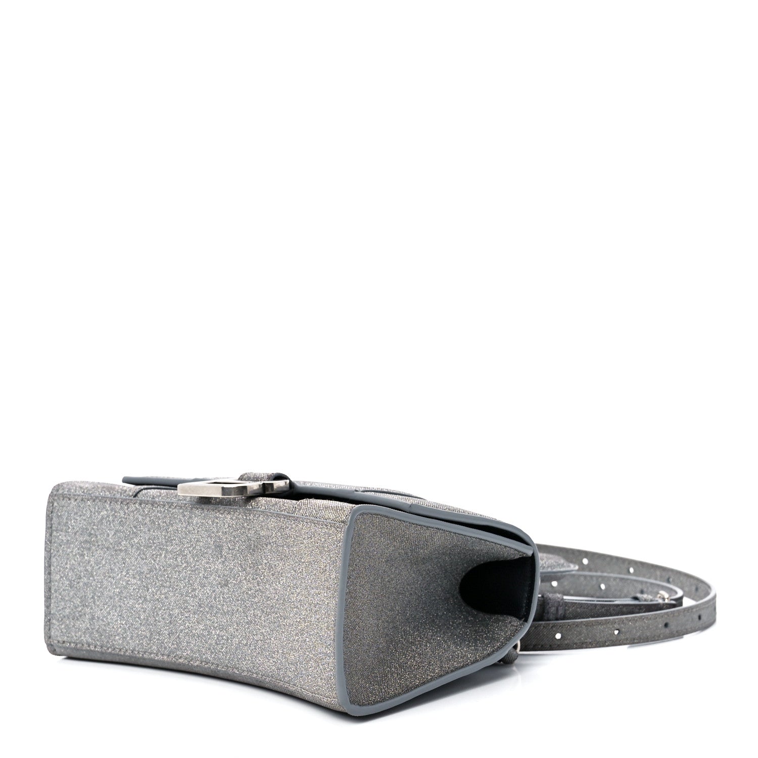 Balenciaga Glitter Fabric Hourglass Top Handle Bag XS Grey 9 of 11