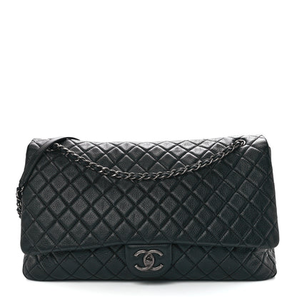 Chanel Calfskin Quilted XXL Travel Flap Bag Black 1 of 9