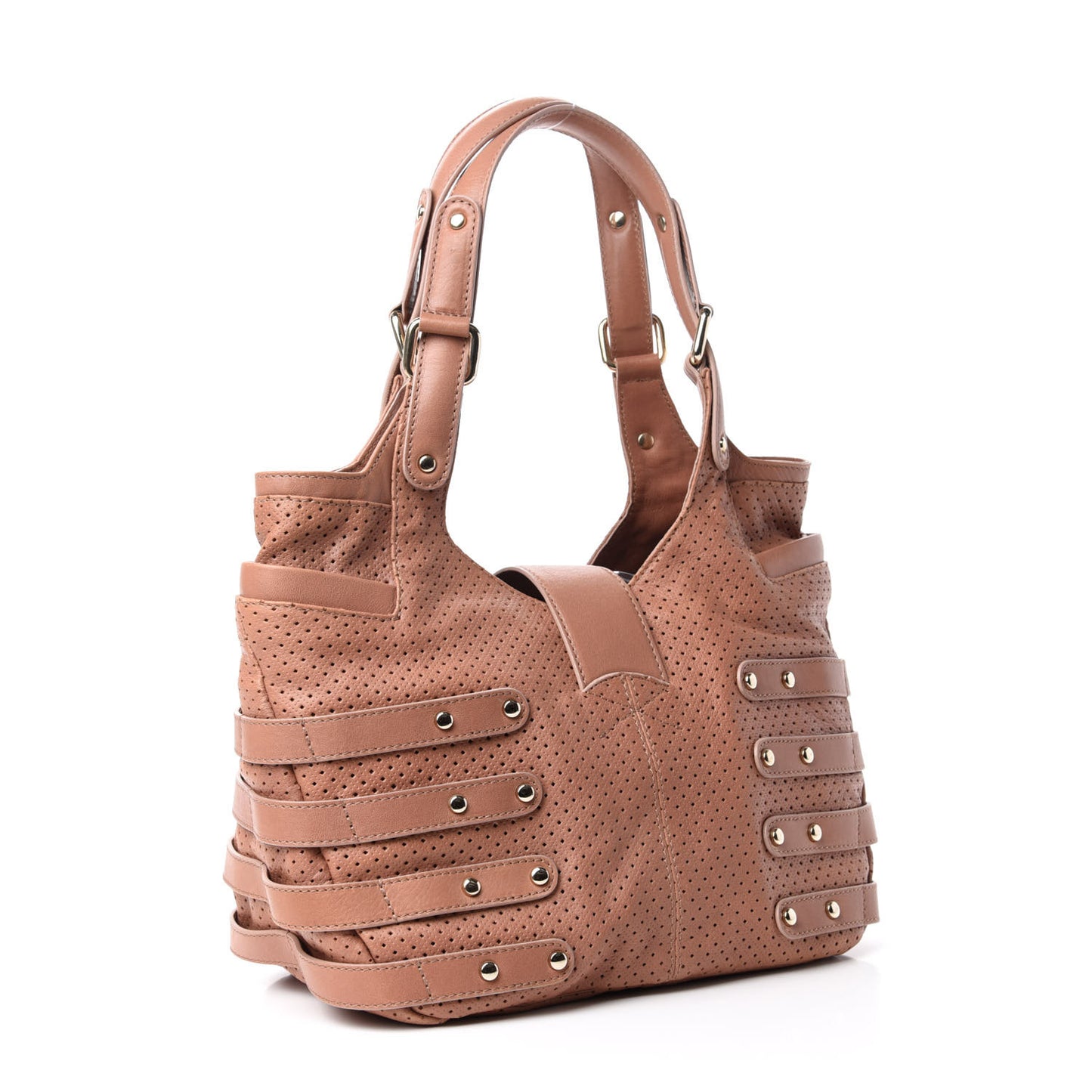 Nappa Perforated Medium Bree Tote Blush