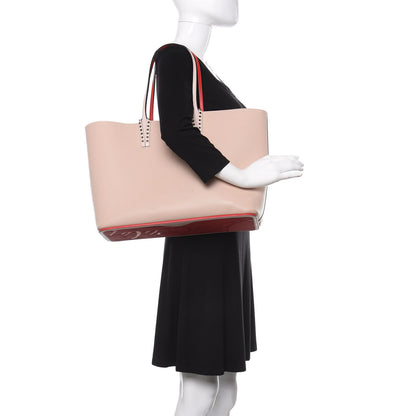 Christian Louboutin Calfskin Spikes East West Cabata Tote Ballerina 2 of 16