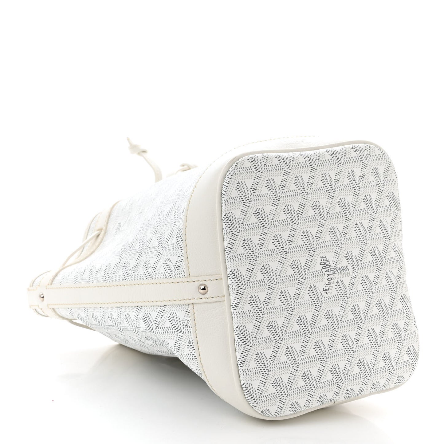 Goyardine Petit Flot Bucket Bag PM White
