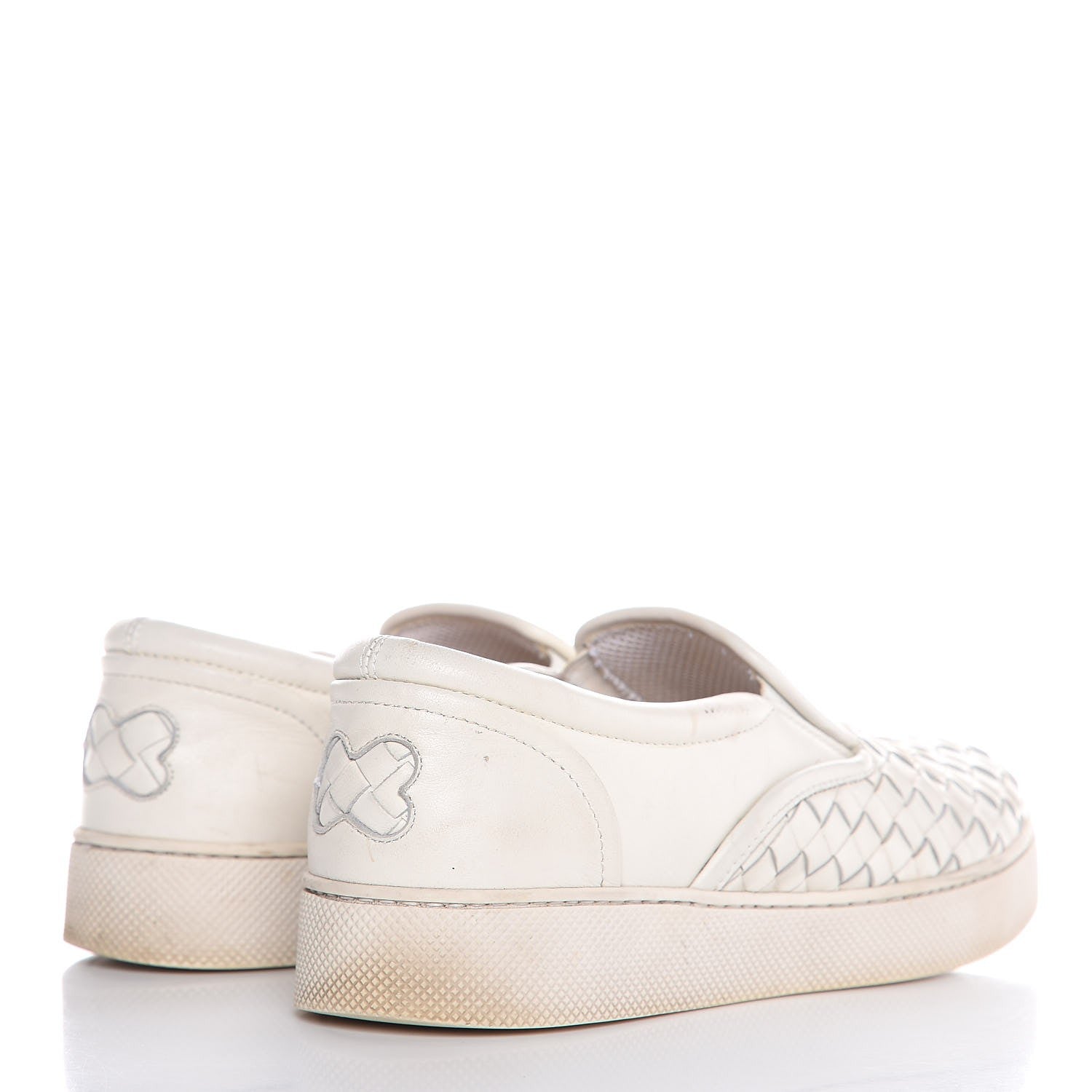 Bottega Veneta Nappa Intrecciato Slip On Sneakers 37 Bianco White 4 of 9