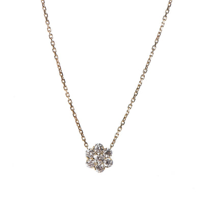 Van Cleef & Arpels 18K Yellow Gold Diamond Large Fleurette Pendant Necklace 4 of 6