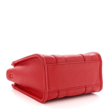 Marc Jacobs Grained Calfskin Mini The Tote Bag Red 4 of 11