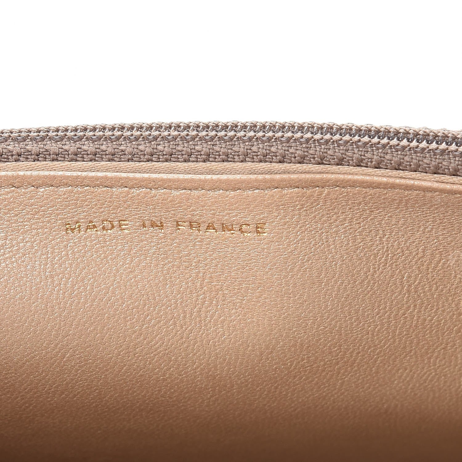 Chanel Lambskin Camellia Embossed Wallet on Chain WOC Beige 7 of 14