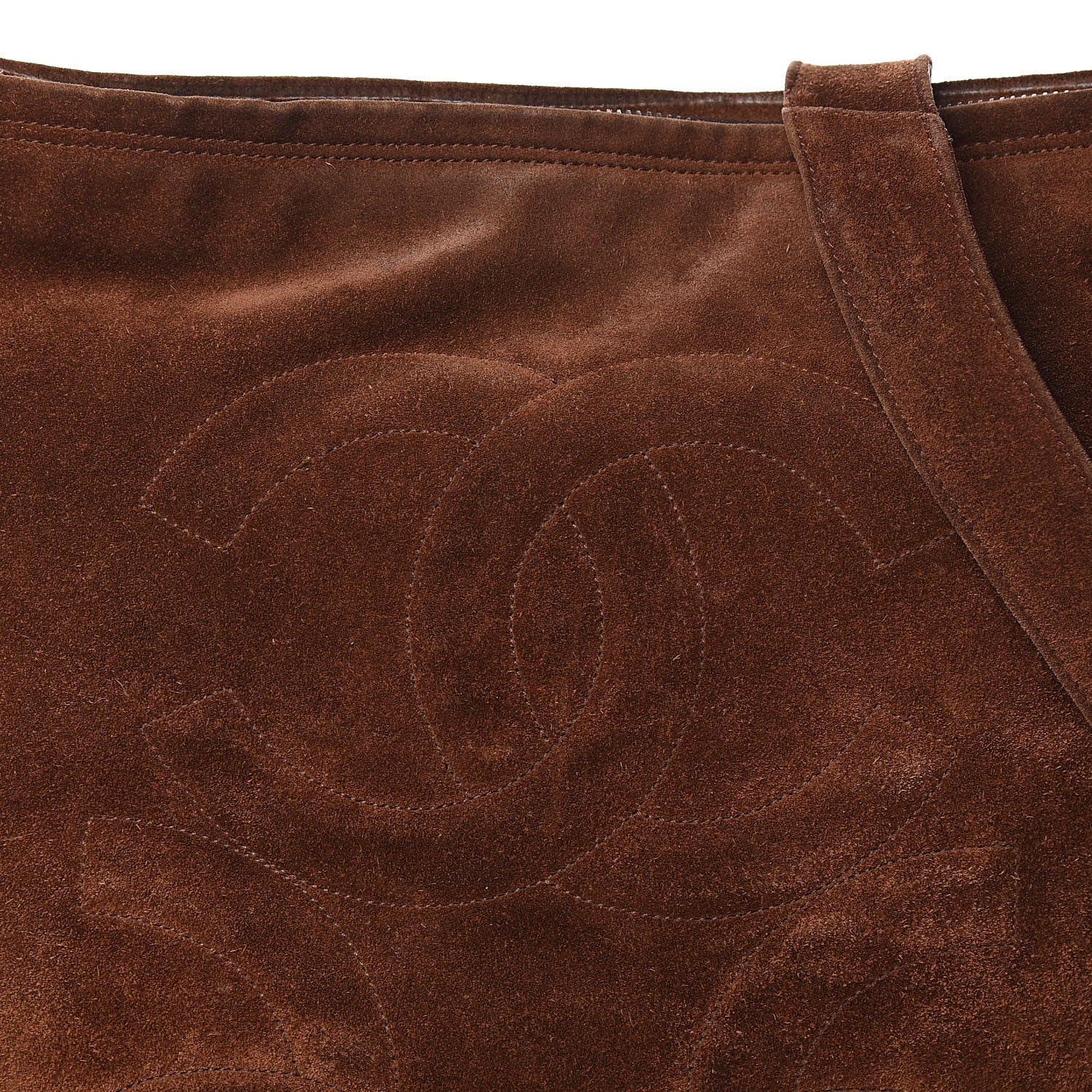 Chanel Suede CC Tassel Shoulder Bag Brown 14 of 14