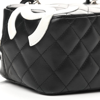 Chanel Calfskin Quilted Small Cambon Bowler Black White 8 of 9