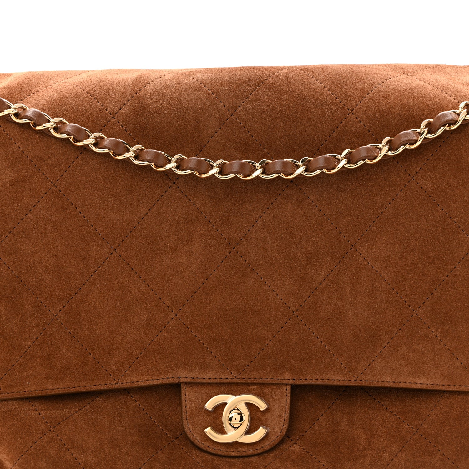 Chanel Suede Calfskin Souplissimo Maxi Flap Camel 8 of 10