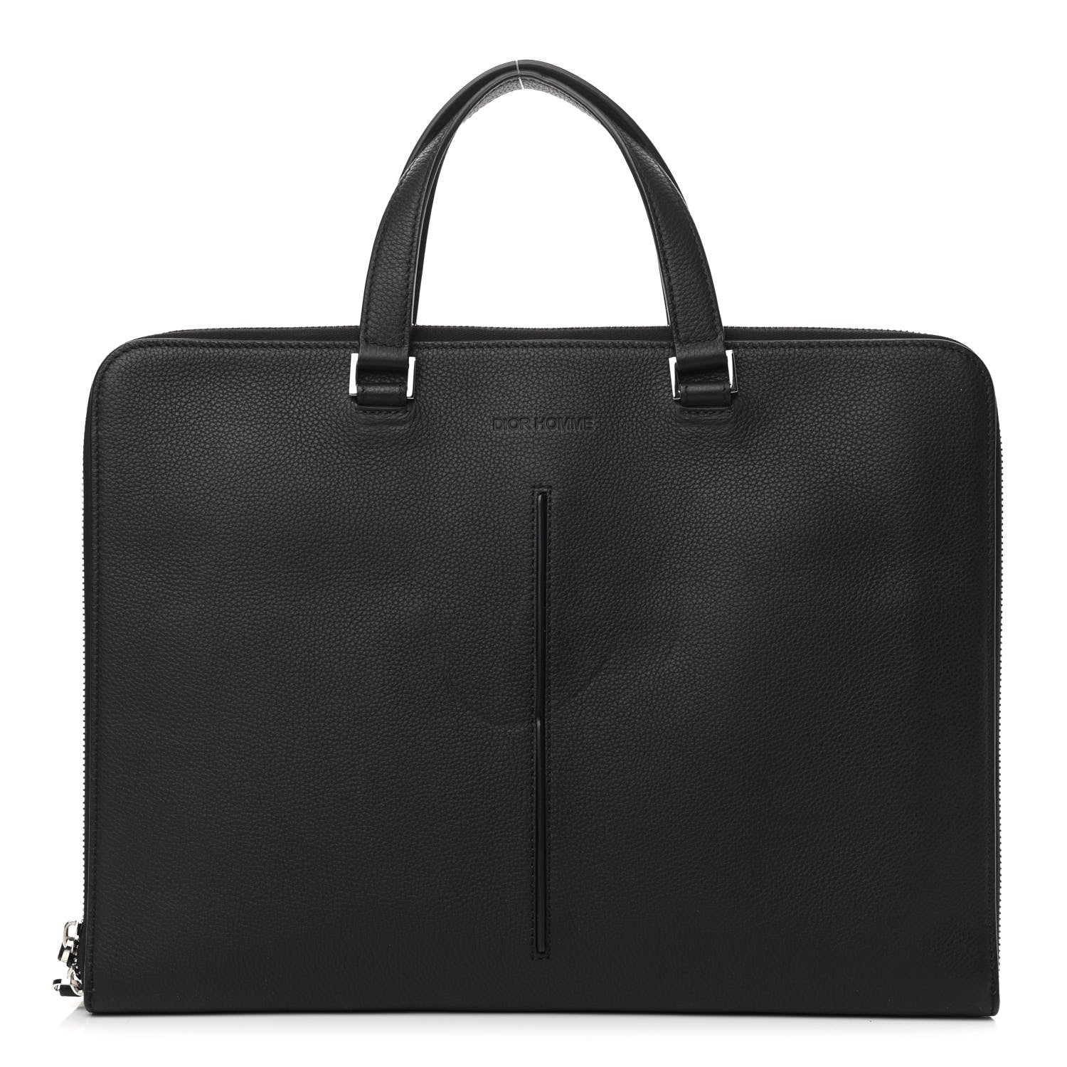 Christian Dior HOMME Calfskin Zip Around Briefcase Black 1 of 11