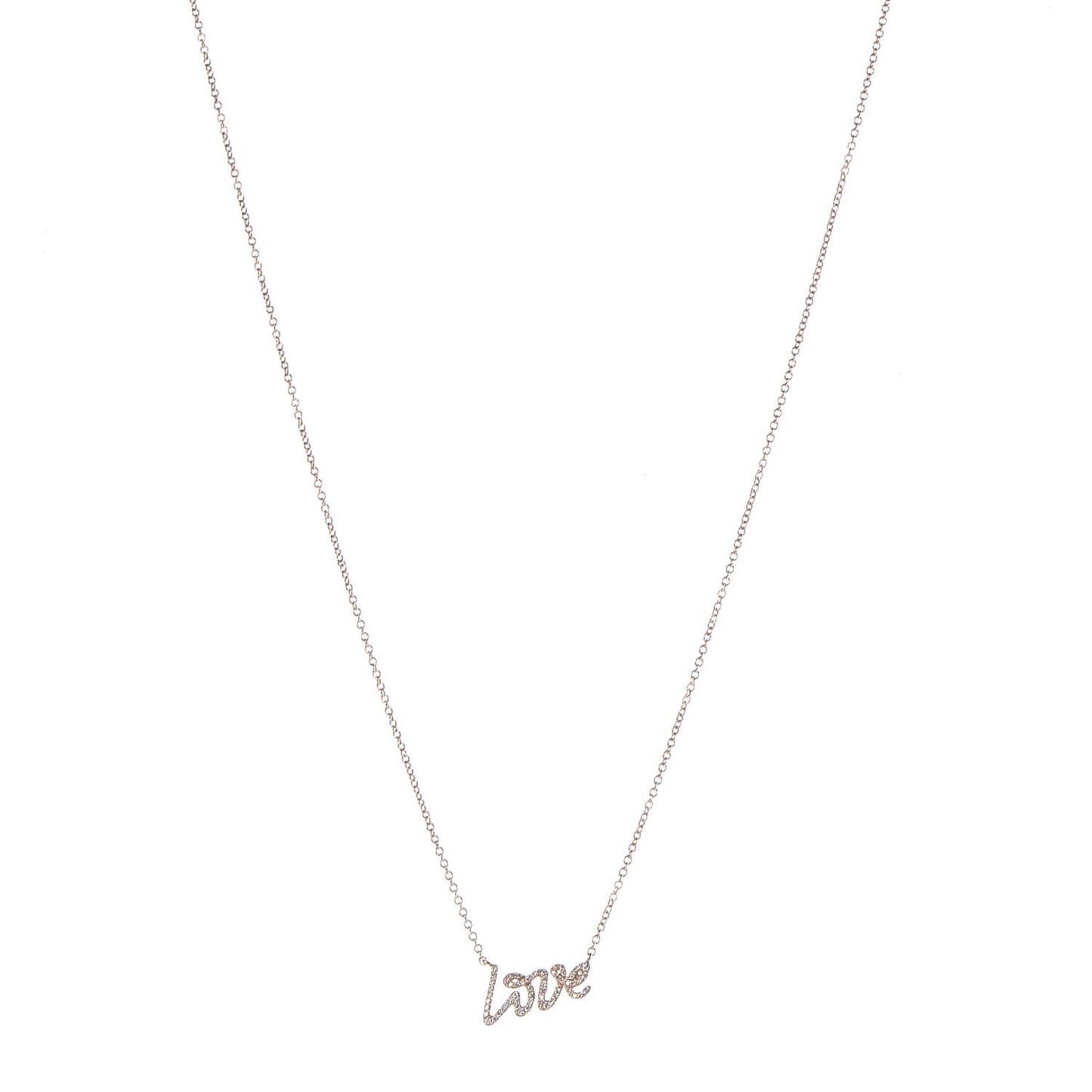18K Rose Gold Diamond Mini Paloma's Graffiti Love Pendant Necklace