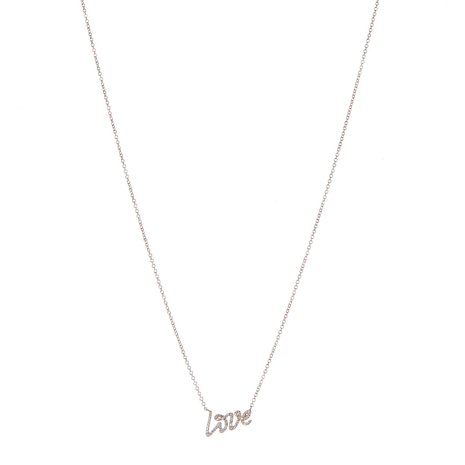 Tiffany 18K Rose Gold Diamond Mini Paloma's Graffiti Love Pendant Necklace 1 of 7