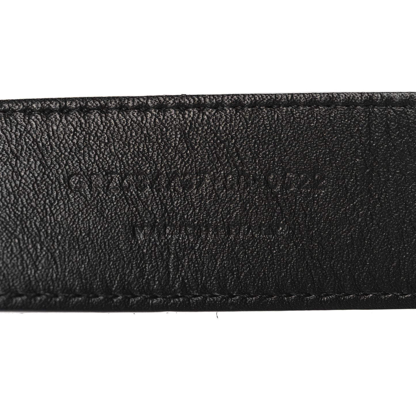 Suede Monogram Square Buckle Belt 80 32 Black