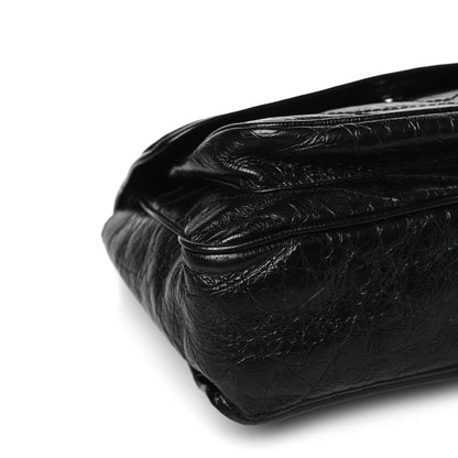 Saint Laurent Crinkled Calfskin Matelasse Monogram Large Niki Chain Satchel Black 8 of 9