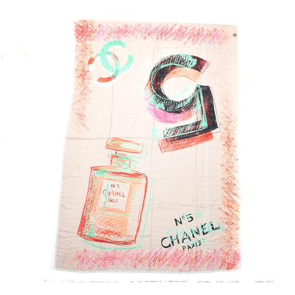 Chanel Cashmere No 5 Logo Scarf 3 of 5