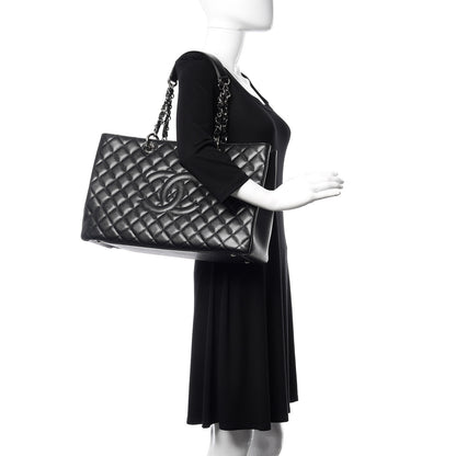 Chanel Caviar Quilted XL Grand Shopping Tote GST Black 2 of 10