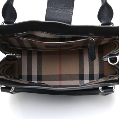 Burberry Soft Grain Calfskin Medium Buckle Tote Black 9 of 11