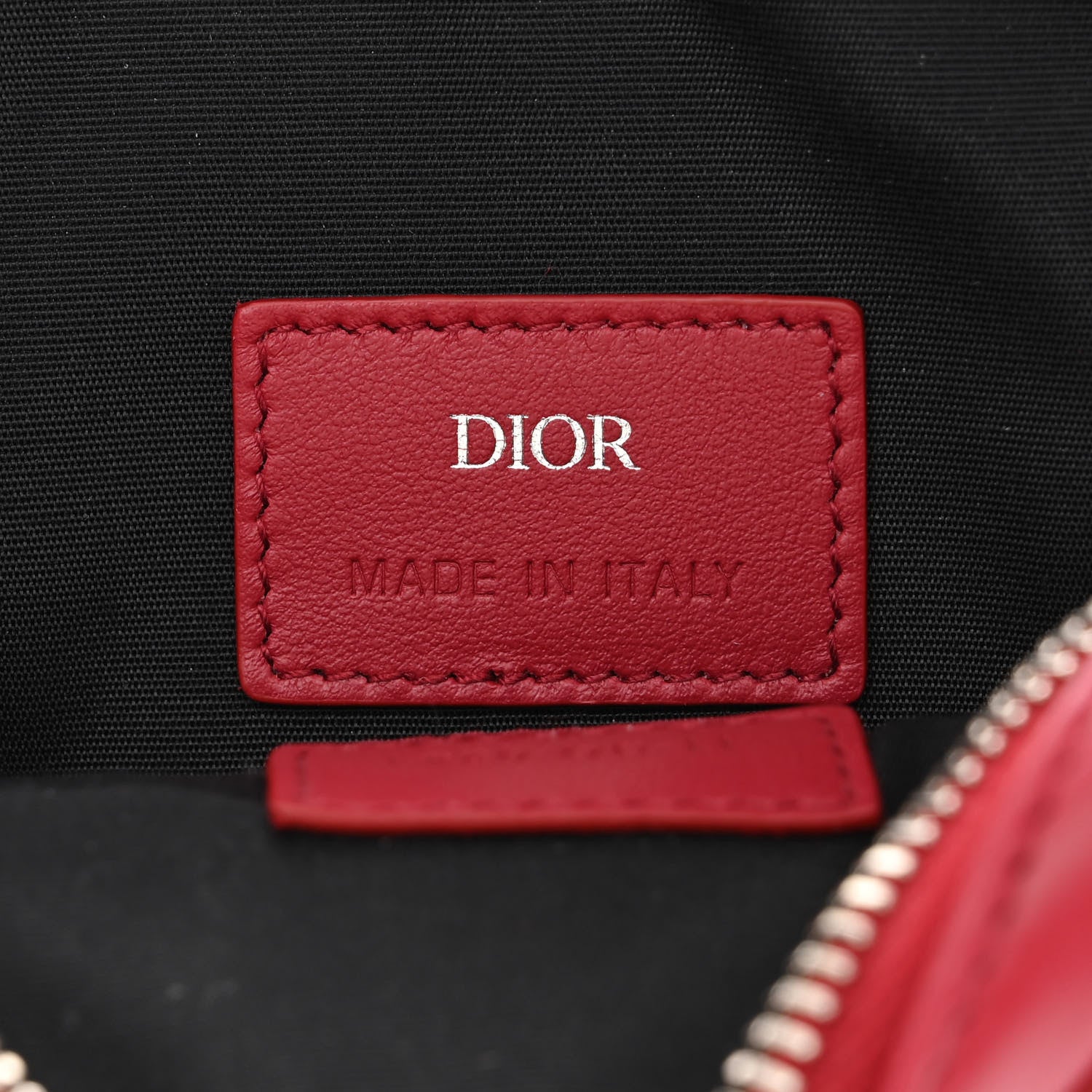 Christian Dior Calfskin Oblique Galaxy Perforated World Tour Messenger Pouch Red White 6 of 10