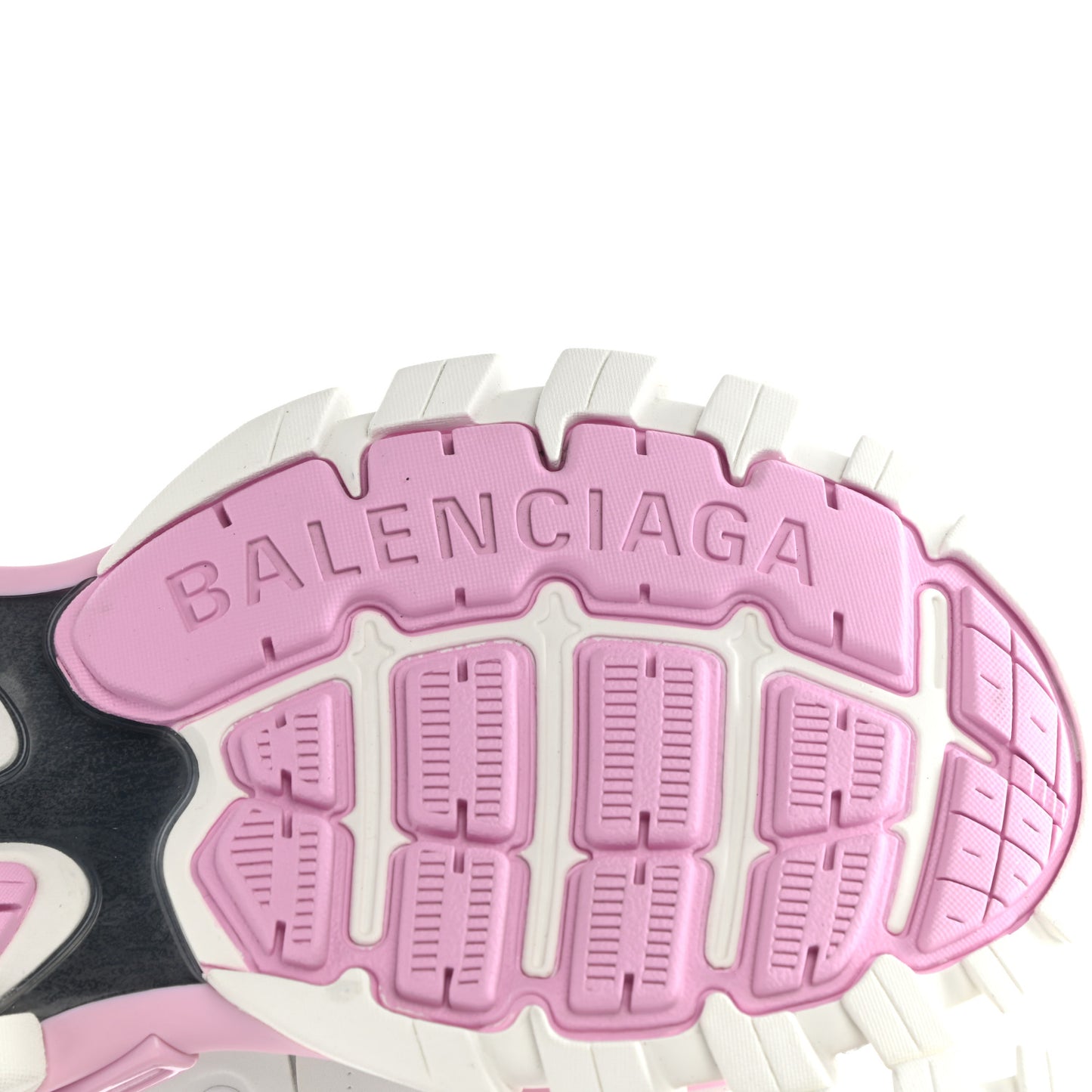 Mesh Rubber Bi-Color Womens Track Sneakers 37 White Pink Grey