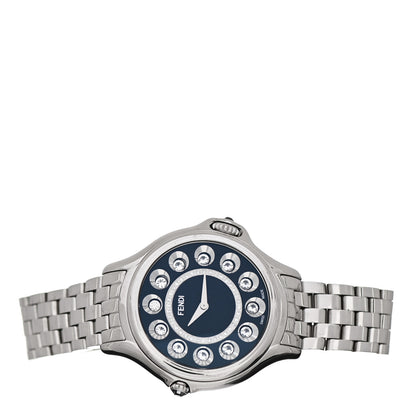 Fendi Stainless Steel Diamond Topaz 33mm Crazy Carats Quartz Watch Black 2 of 7