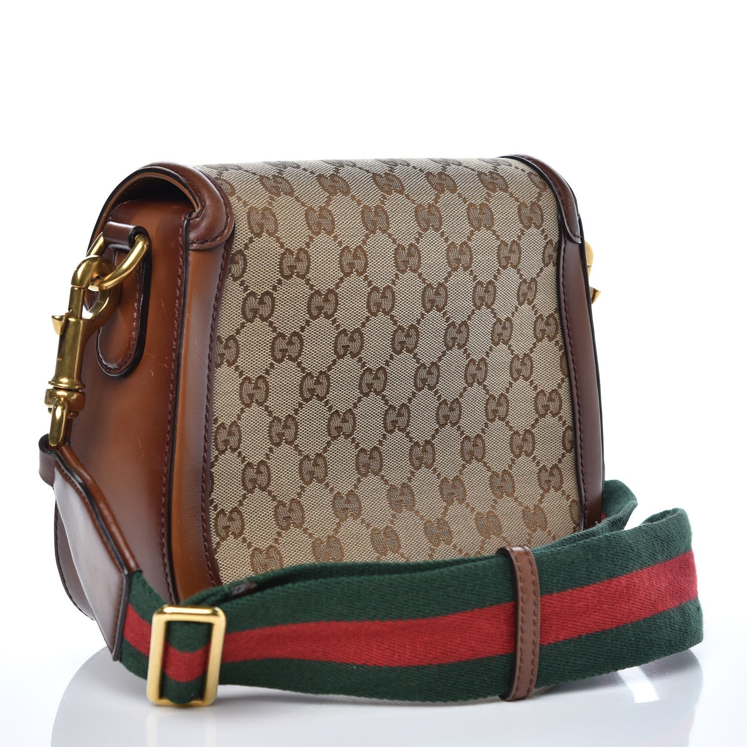 Gucci Monogram Medium Lady Web Shoulder Bag Beige Cuir 3 of 11