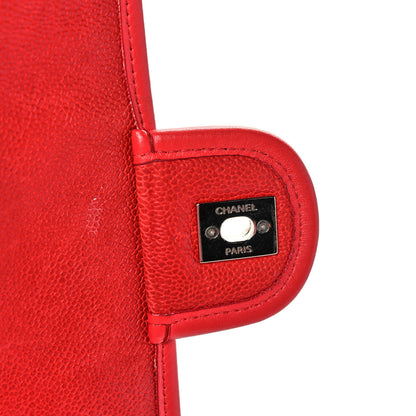 Chanel Caviar Quilted Medium French Riviera Flap Red 11 of 13