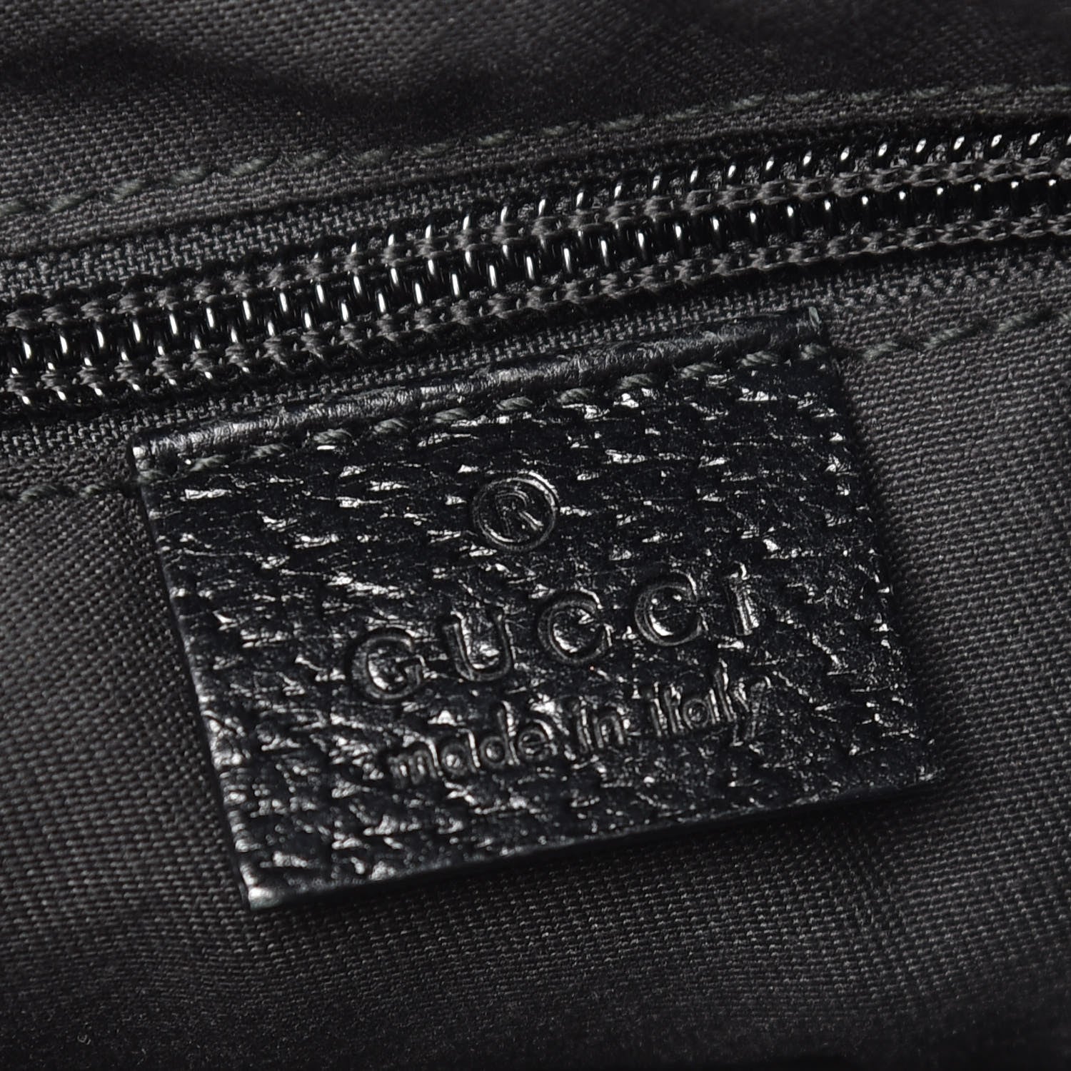 Gucci Monogram Web Medium Half Moon Hobo Black 6 of 9