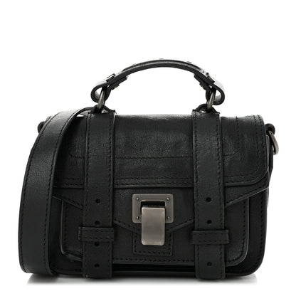 Proenza Schouler Lambskin Micro PS1 Satchel Black 1 of 9
