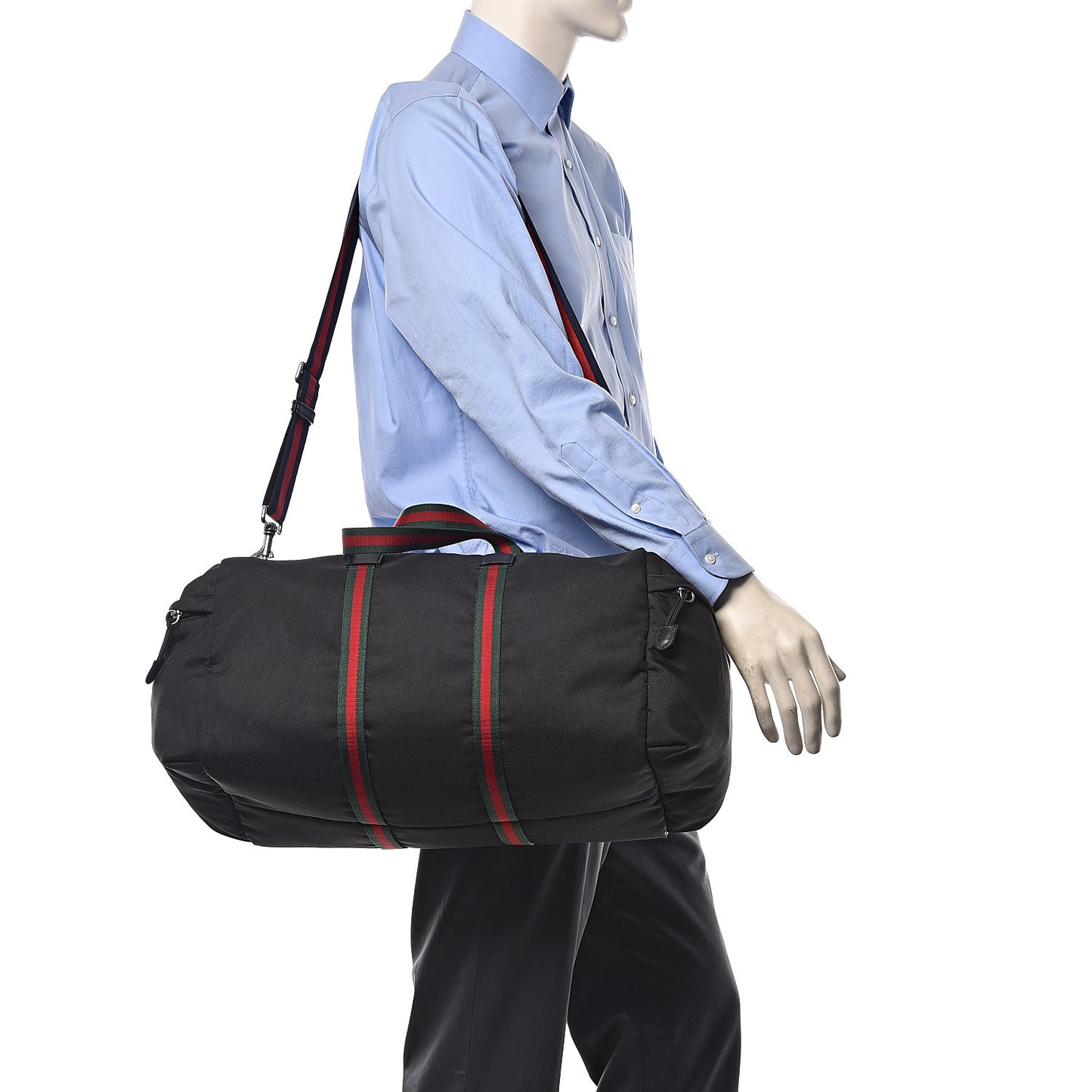 Technical Canvas Web Duffle Bag Black