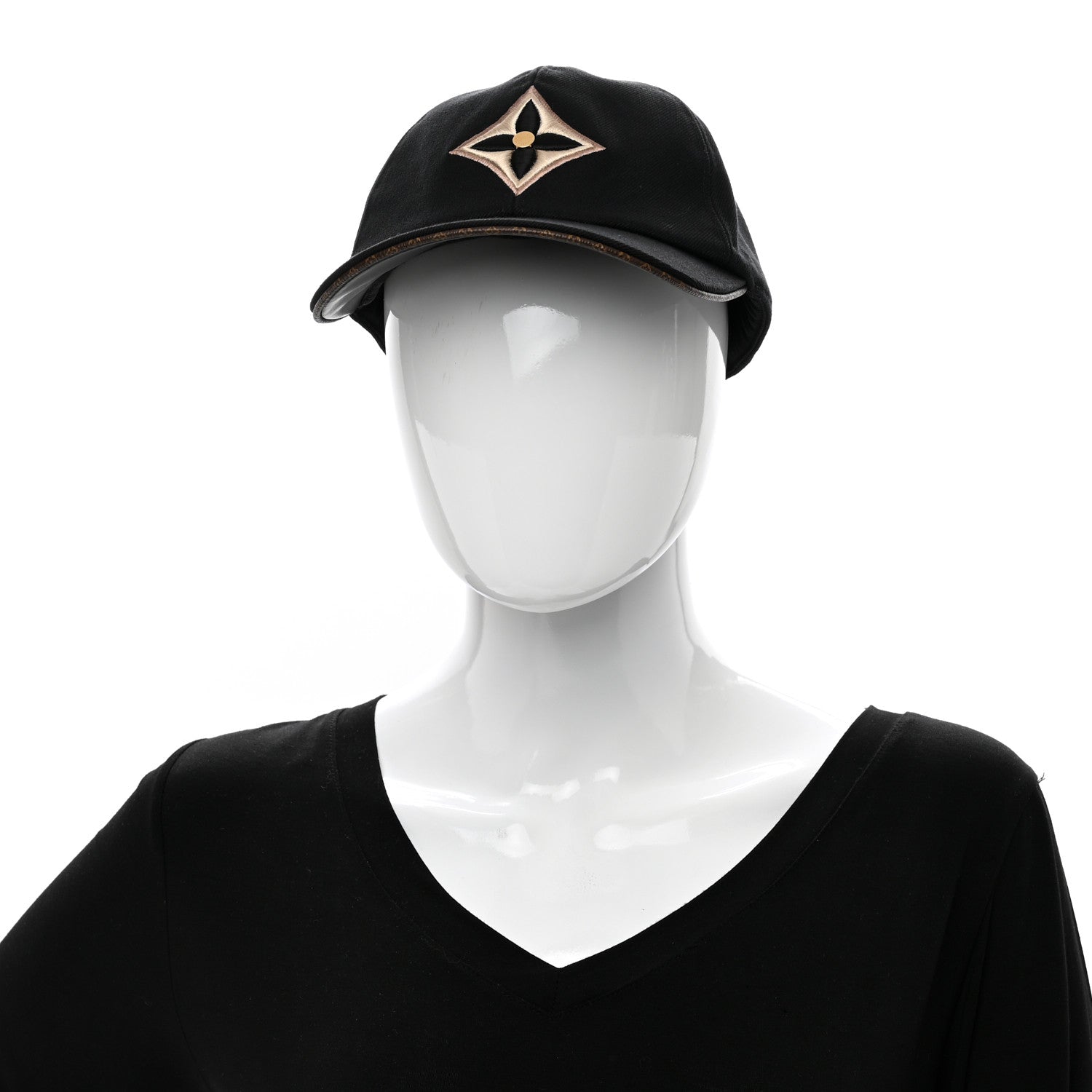 Louis Vuitton Monogram Cotton Jacquard Embroidered LV Day Cap M Black 2 of 9