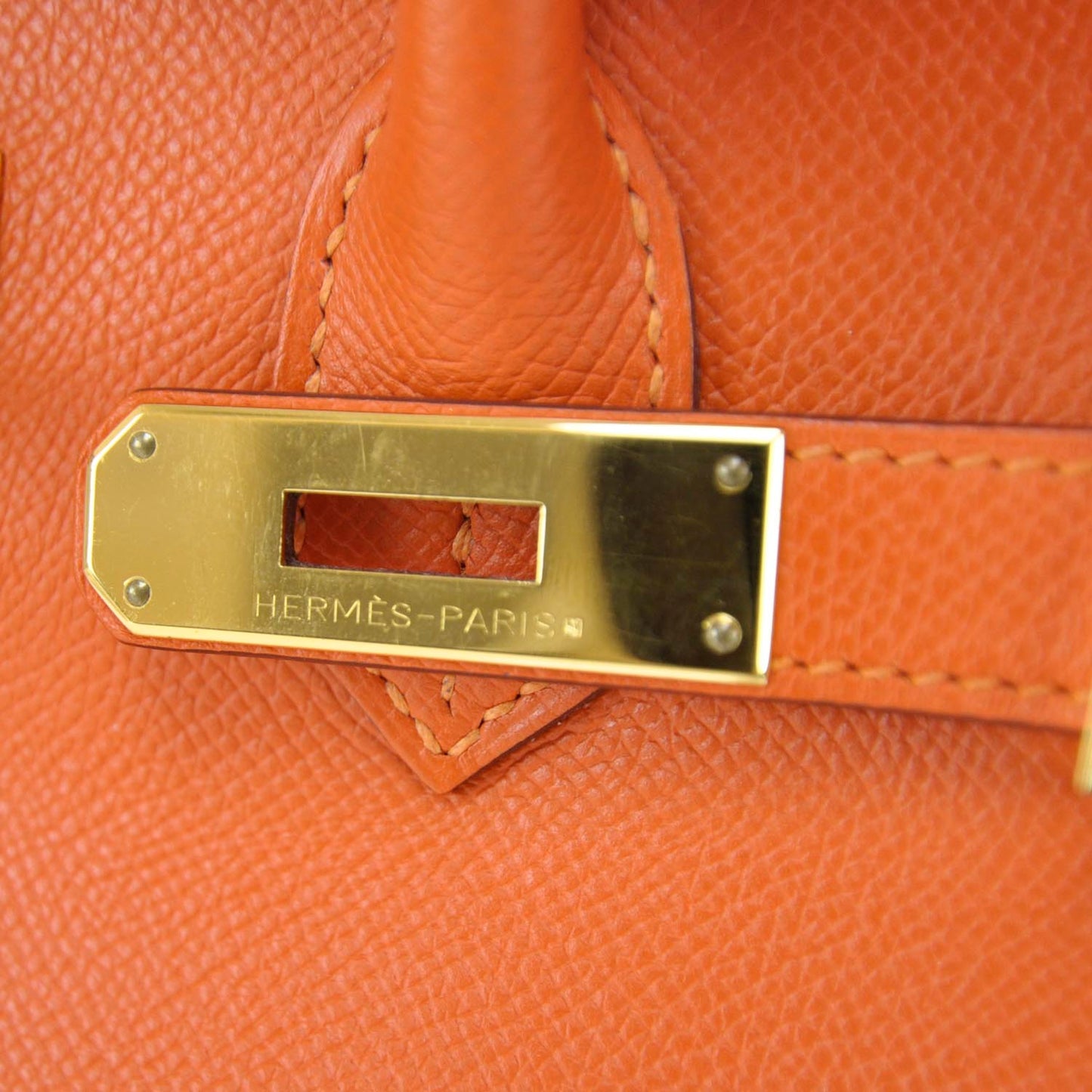 Epsom Birkin 35 Orange