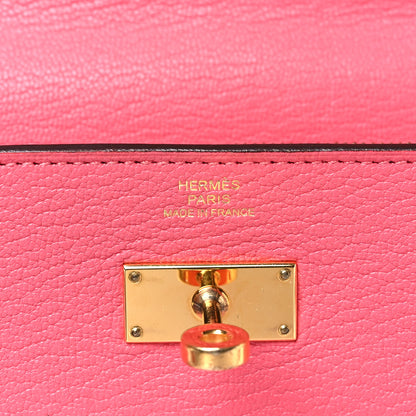 Hermes Chevre Mysore Kelly Longue Wallet Rose Azalee 6 of 14