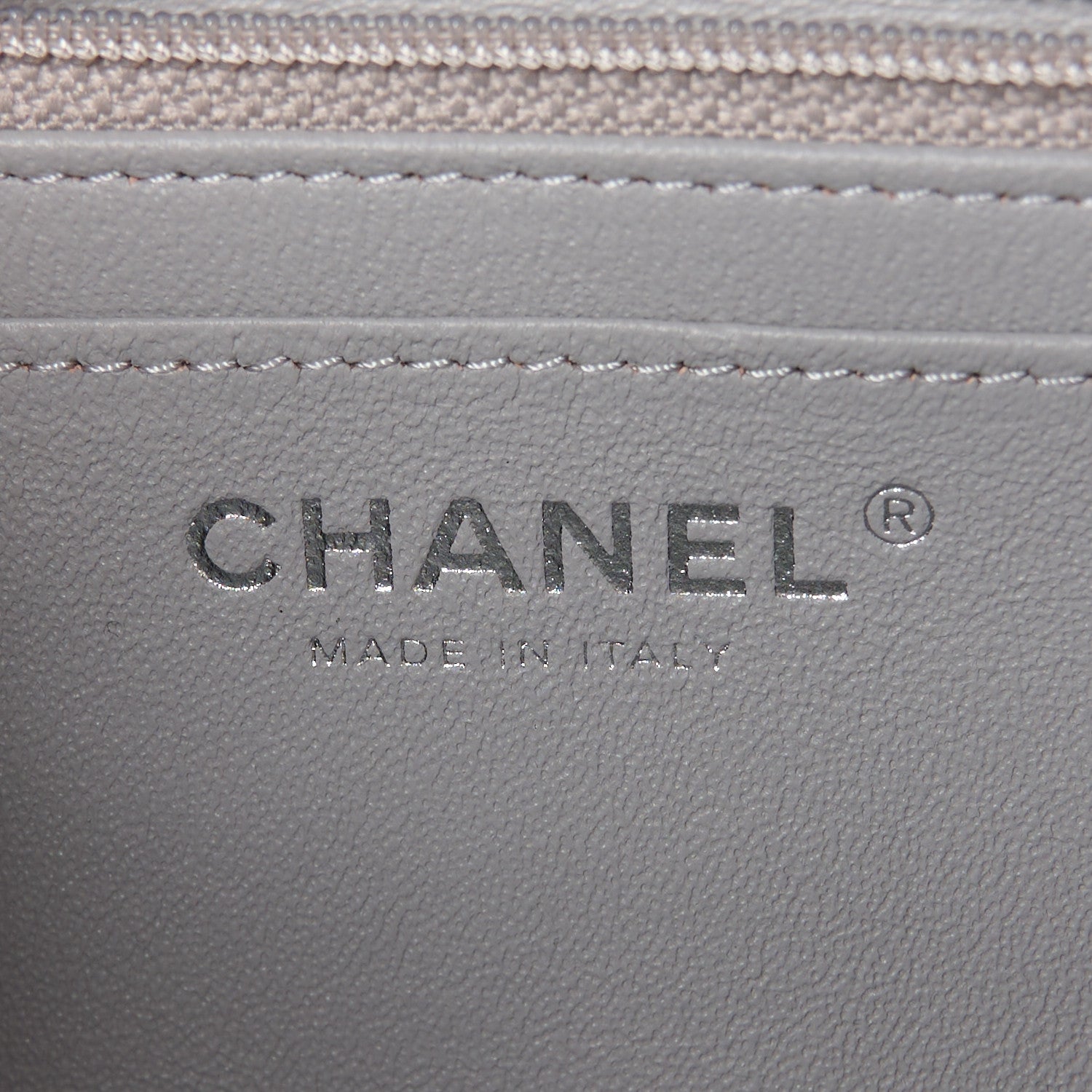 Chanel Lambskin Quilted Mini Rectangular Flap Grey 6 of 12