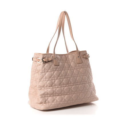 Christian Dior Coated Canvas Cannage Medium Panarea Tote Rosato 3 of 13