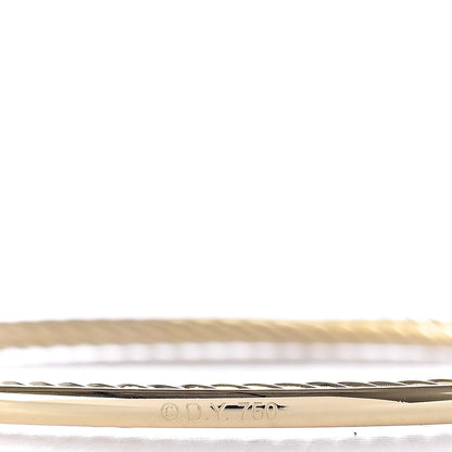 David Yurman 18K Yellow Gold 3mm Inside Cable Classic Bangle 4 of 4