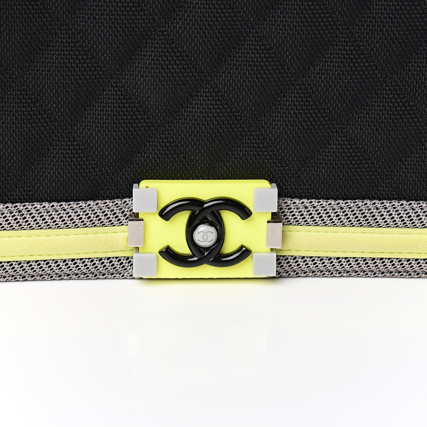 Canvas Quilted New Medium Fluo Boy Flap Black Grey Yellow