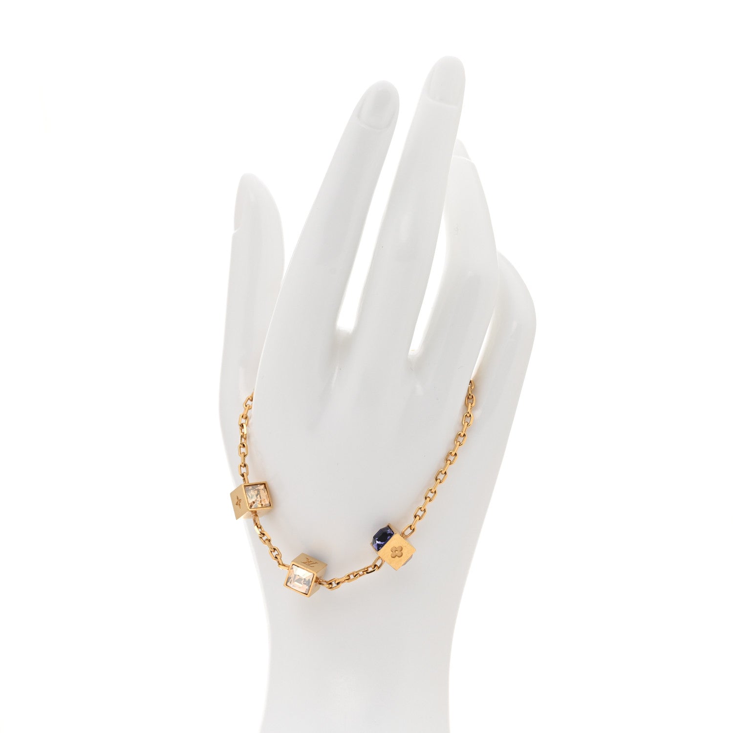 Louis Vuitton Swarovski Gamble Bracelet Azur Gold 2 of 7