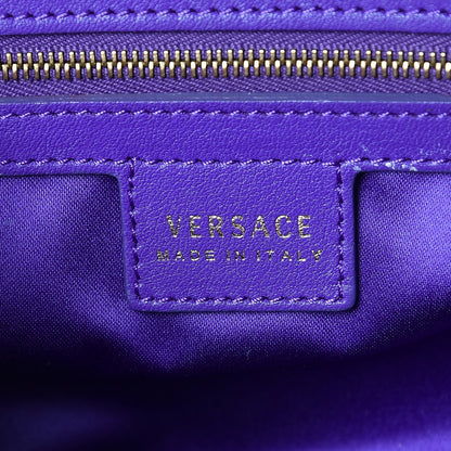 Versace Calfskin Satchel Violet 5 of 8