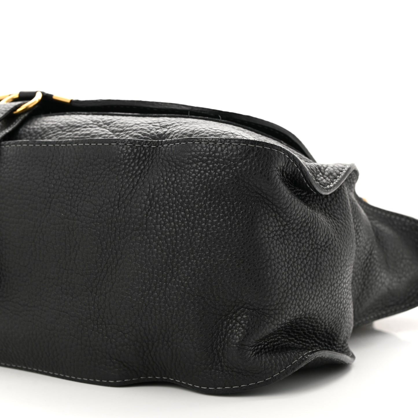 Calfskin Large Marcie Satchel Black